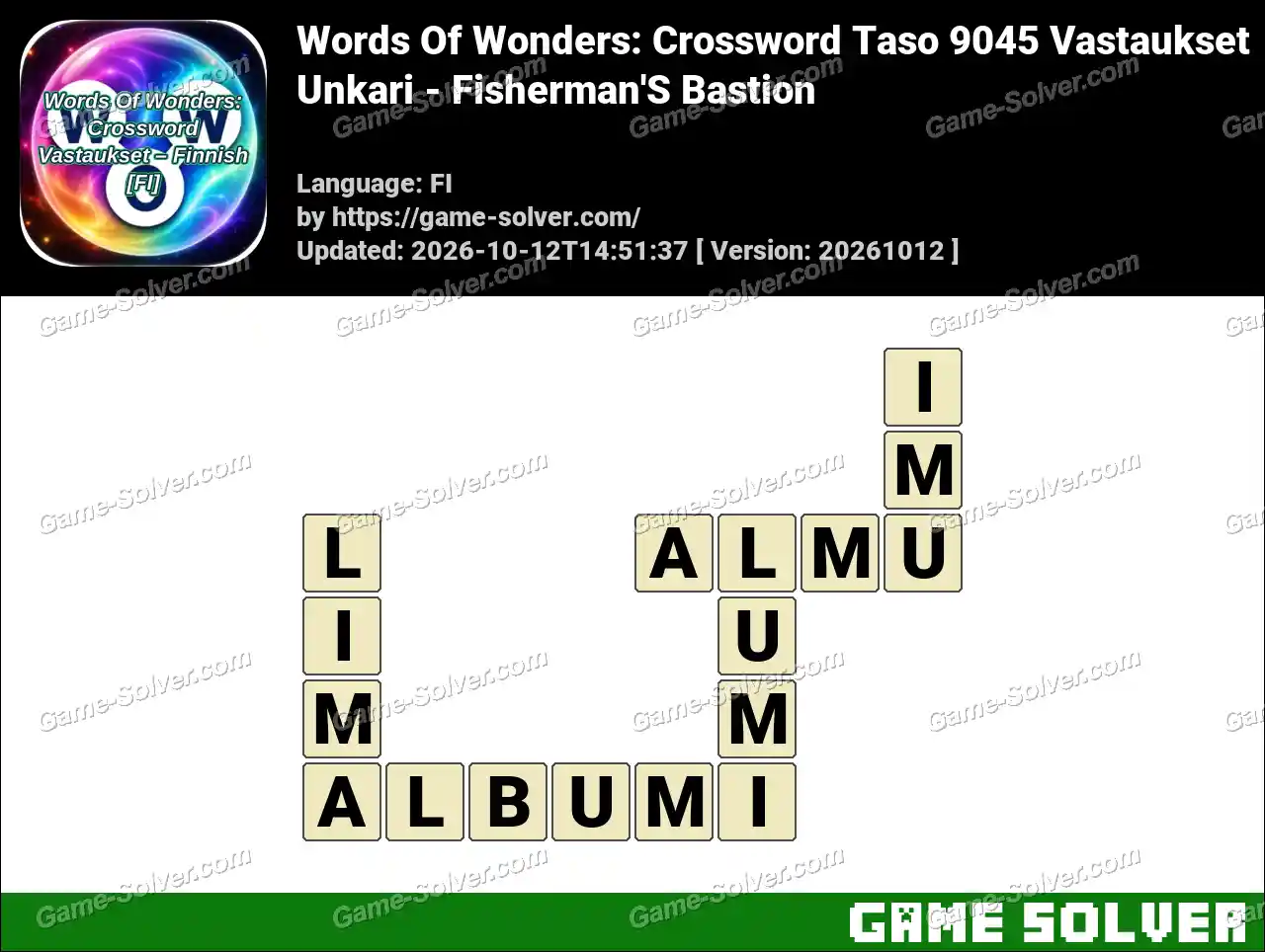Words Of Wonders: Crossword Taso 9045 Vastaukset – Unkari – Fisherman’S Bastion